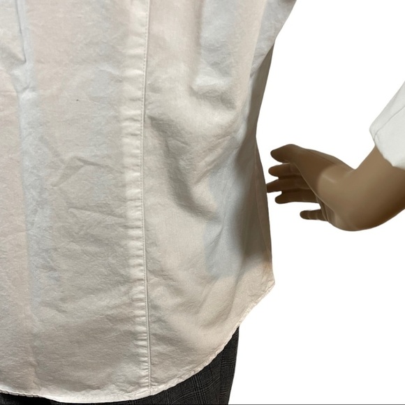 Columbia white button up three-quarter sleeve - Picture 6 of 11